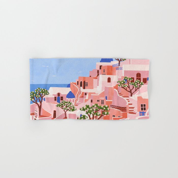 Sunset in Sontorini Bath Towel Gallery Image 1