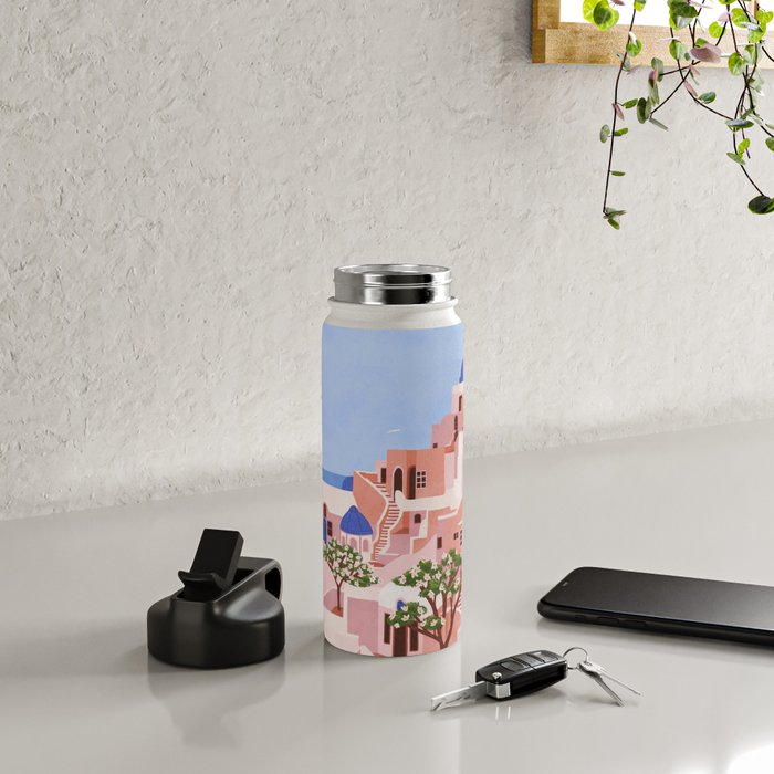 Sunset in Sontorini Water Bottle Gallery Image 4