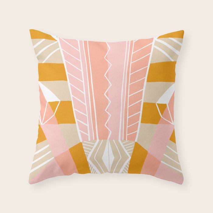salida, peach Throw Pillow Gallery Image 1