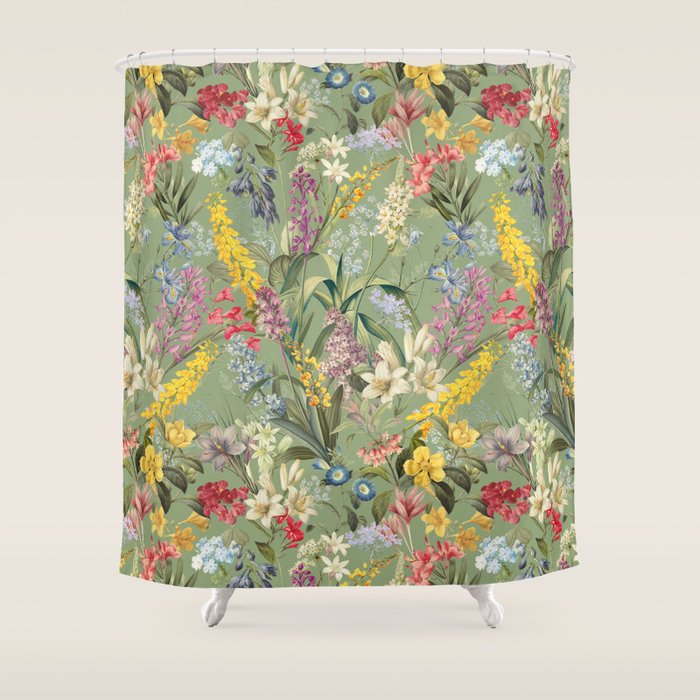 Isolated Blooms II Shower Curtain Gallery Image 1
