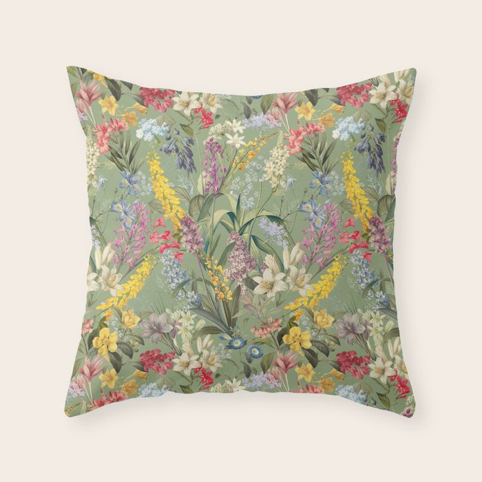 Isolated Blooms II Throw Pillow Gallery Image 6