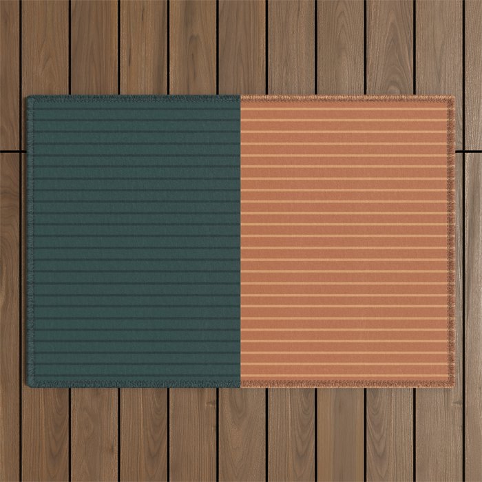 Color Block Lines XIX Outdoor Rug Gallery Image 1