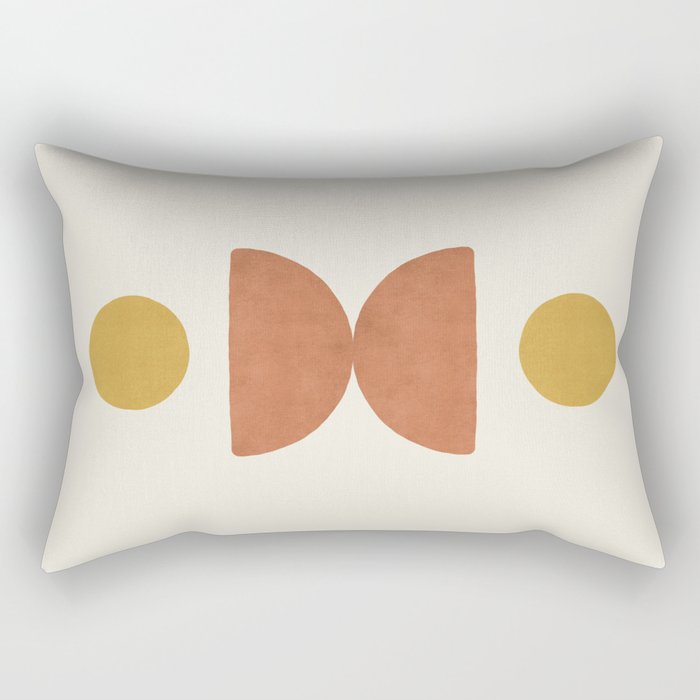 Half-circle Balance - Orange Rectangular Pillow Gallery Image 2