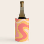 Liquid Swirl Retro Modern Abstract Pattern Blush Pink Mustard Wine Chiller Gallery Image 2