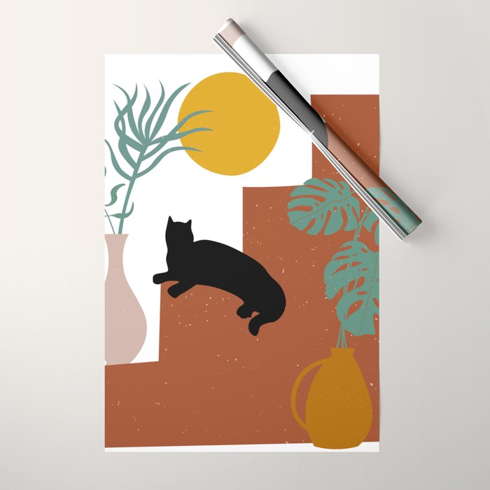 The Cat and The Sun II Wrapping Paper Gallery Image 1