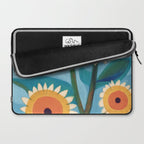 Sunflower Study in Sunny Yellow and Burnt Orange Laptop Sleeve Gallery Image 2