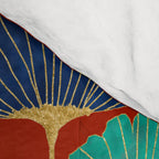 Gingko Biloba Leaves Abstract Pattern (red Background) Comforter Gallery Image 4