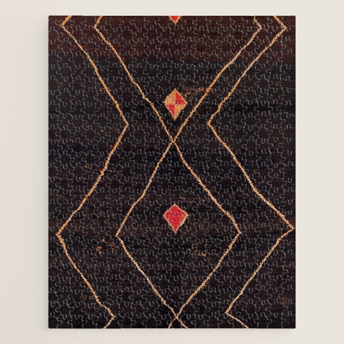 Feiija  Antique South Morocco North African Pile Rug Print Jigsaw Puzzle Gallery Image 1
