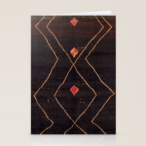 Feiija  Antique South Morocco North African Pile Rug Print Stationery Card Gallery Image 1