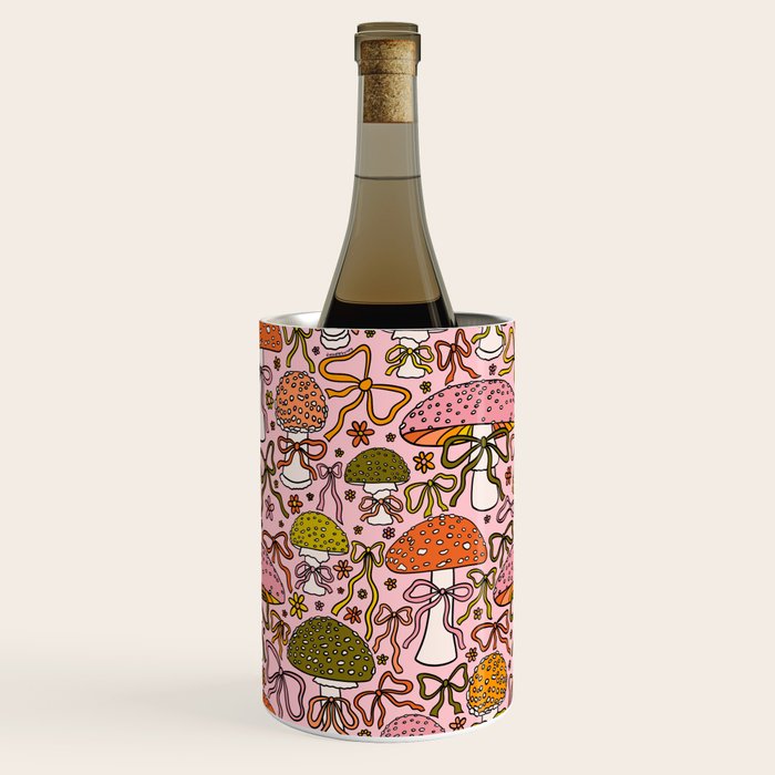 Mushrooms With Bows Print Wine Chiller Gallery Image 2