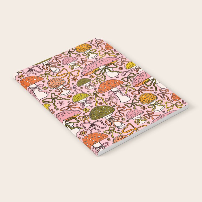 Mushrooms With Bows Print Notebook Gallery Image 2