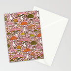 Mushrooms With Bows Print Stationery Card Gallery Image 2