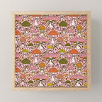Mushrooms With Bows Print Mini Art Print Gallery Image 1