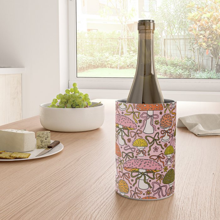 Mushrooms With Bows Print Wine Chiller Gallery Image 4