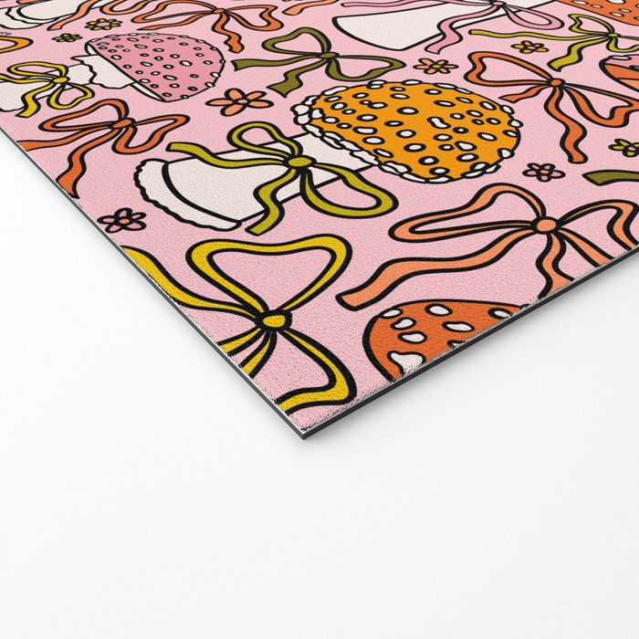Mushrooms With Bows Print Welcome Mat Gallery Image 2