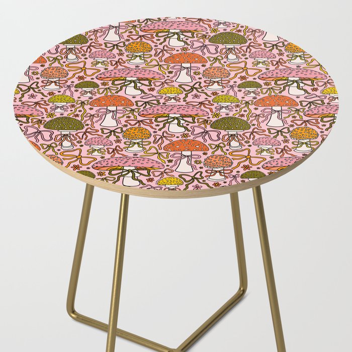 Mushrooms With Bows Print Side Table Gallery Image 2