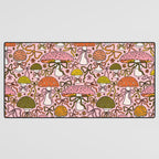 Mushrooms With Bows Print Desk Mat Gallery Image 3