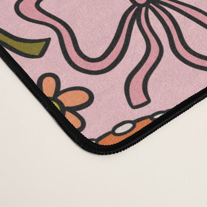 Mushrooms With Bows Print Desk Mat Gallery Image 4