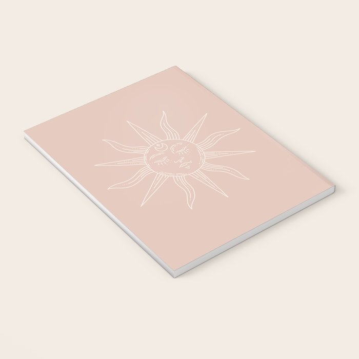 Boho Sun Drawing XXIII Neutral Pink Notebook Gallery Image 3