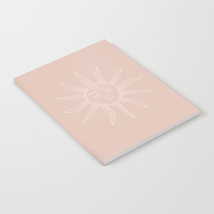 Boho Sun Drawing XXIII Neutral Pink Notebook Gallery Image 2