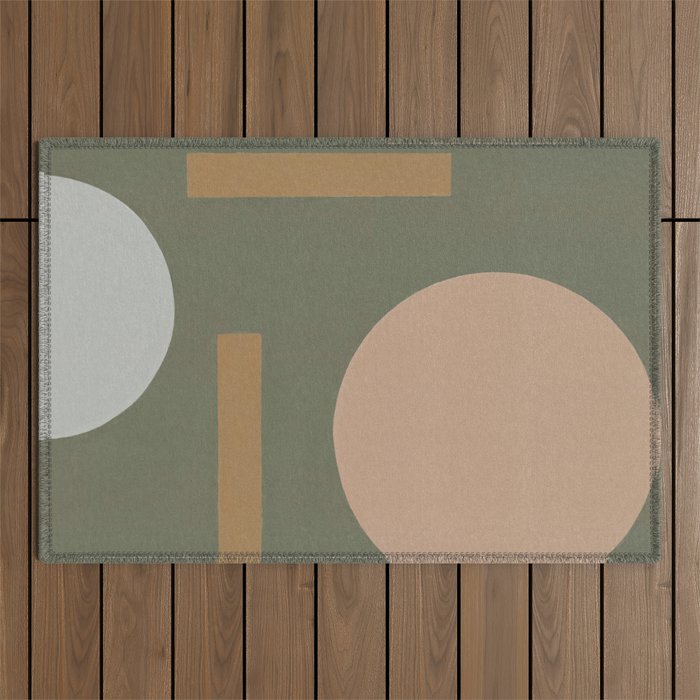 Geometric Shapes #2 Outdoor Rug Gallery Image 1