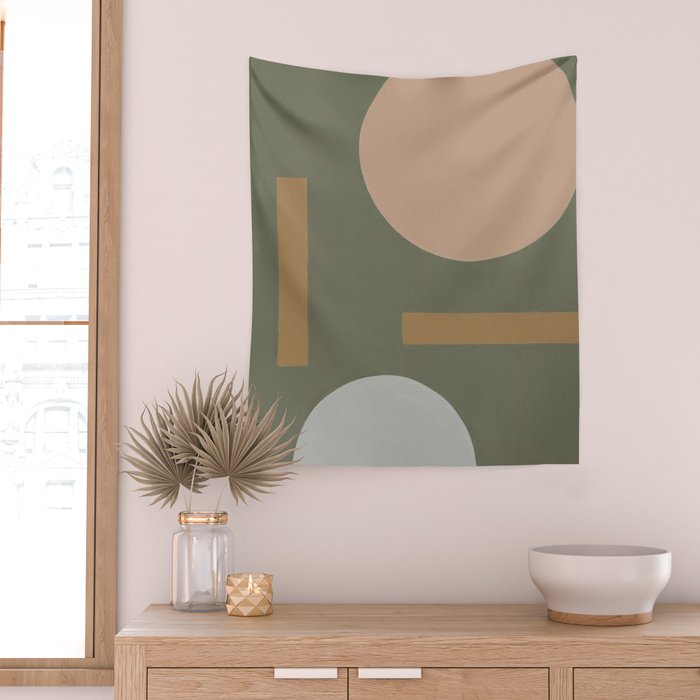 Geometric Shapes #2 Wall Tapestry Gallery Image 2