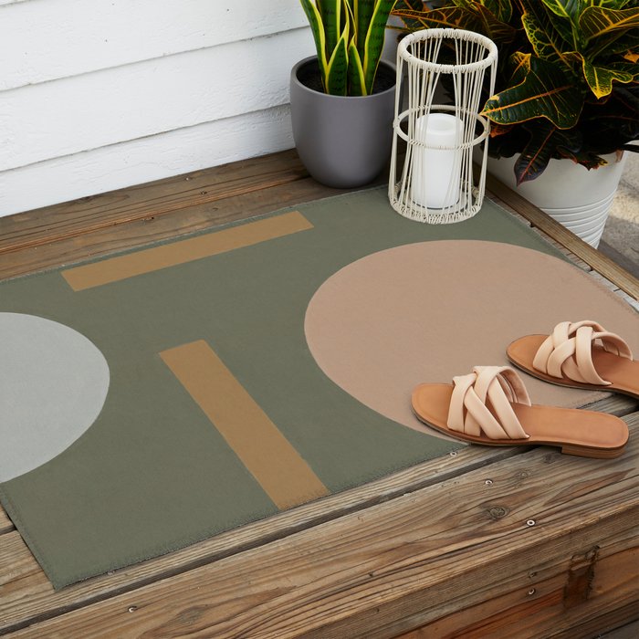 Geometric Shapes #2 Outdoor Rug Gallery Image 2