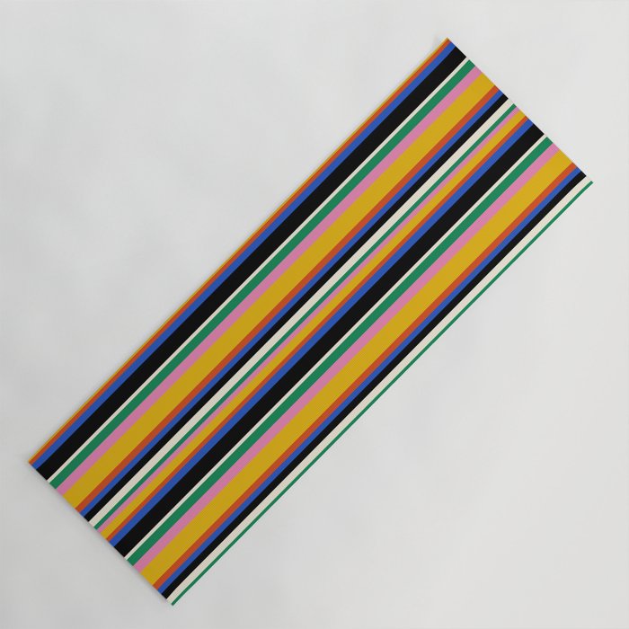 Classic Stripes XIII - Bold Retro Yoga Mat Gallery Image 1