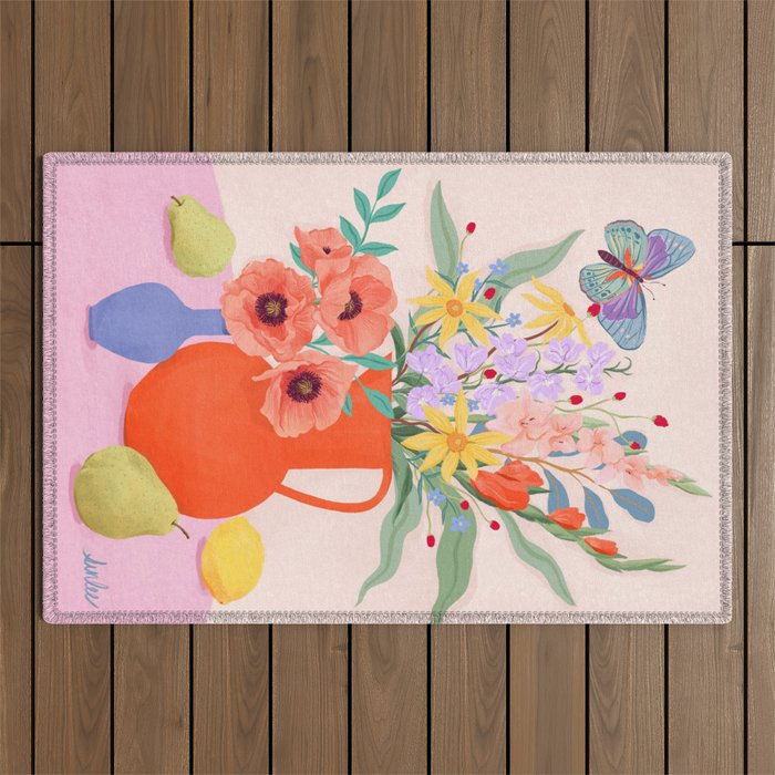 Spring Still Life Outdoor Rug Gallery Image 1