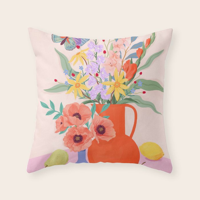 Spring Still Life Throw Pillow Gallery Image 1