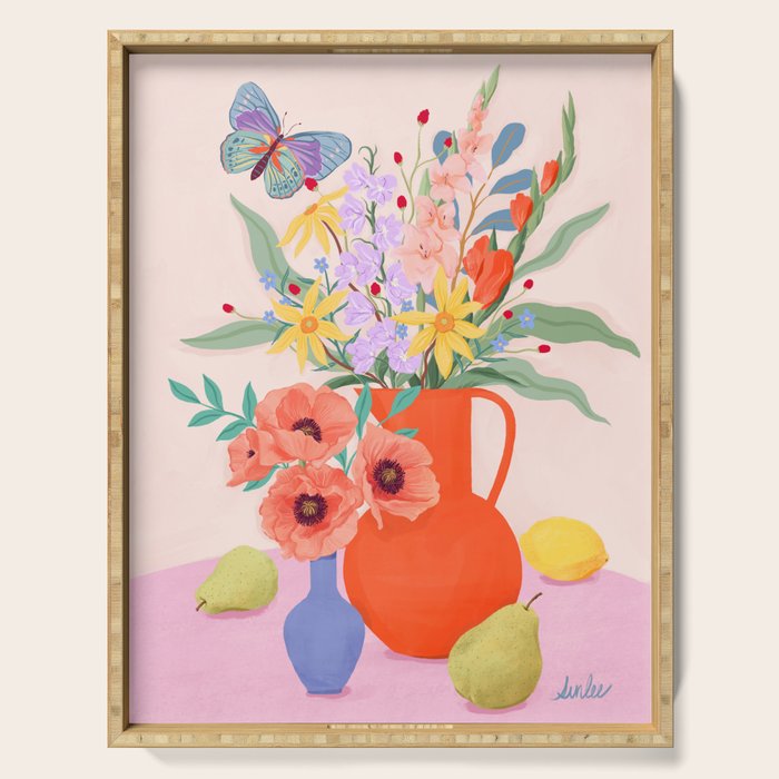 Spring Still Life Serving Tray Gallery Image 1