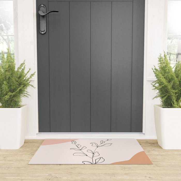 Eucalyptus Line Art Welcome Mat Gallery Image 3