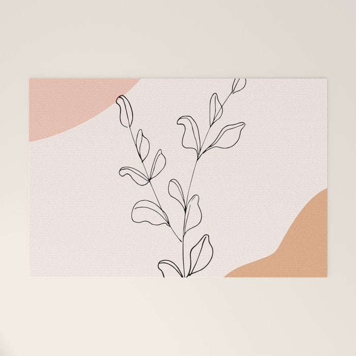 Eucalyptus Line Art Welcome Mat Gallery Image 1