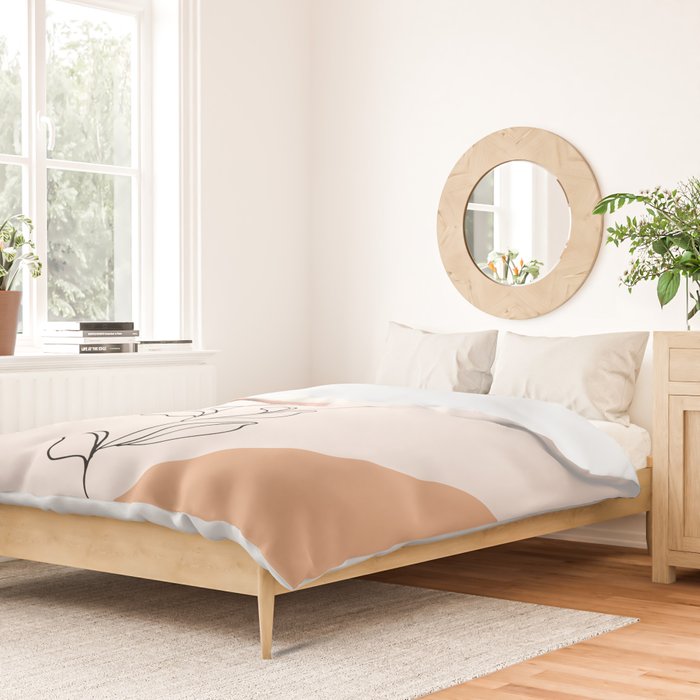 Eucalyptus Line Art Duvet Cover Gallery Image 2