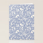 Soft Blue and White Floral Pattern  Stationery Card Gallery Image 2