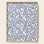 Soft Blue and White Floral Pattern  Serving Tray Gallery Image 1