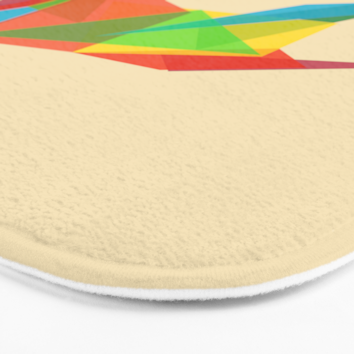 Fractal Geometric Dog Bath Mat Gallery Image 3