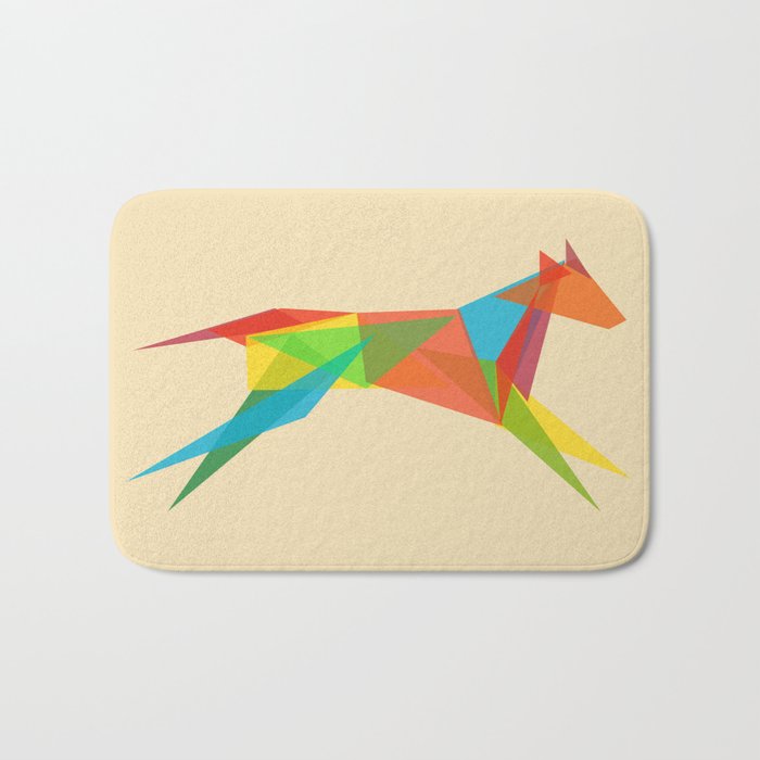 Fractal Geometric Dog Bath Mat Gallery Image 1