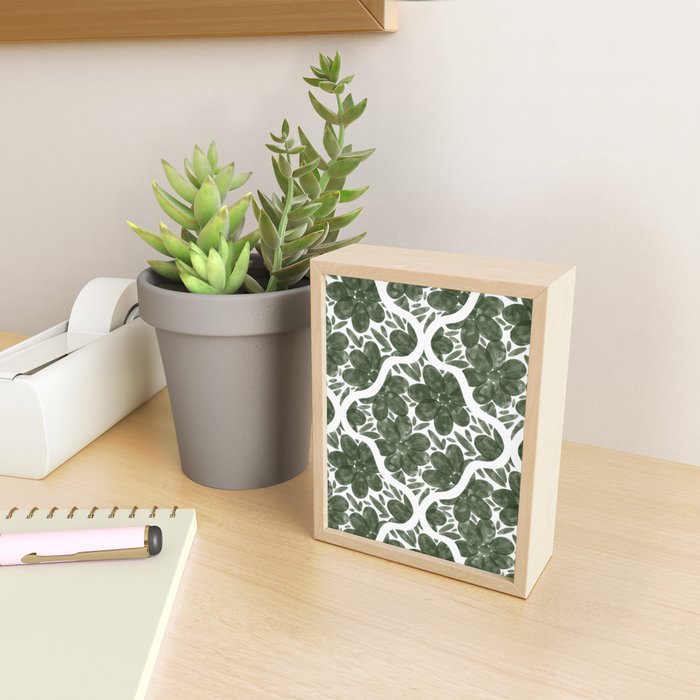 Green Petals Oasis Motif Mini Art Print Gallery Image 2