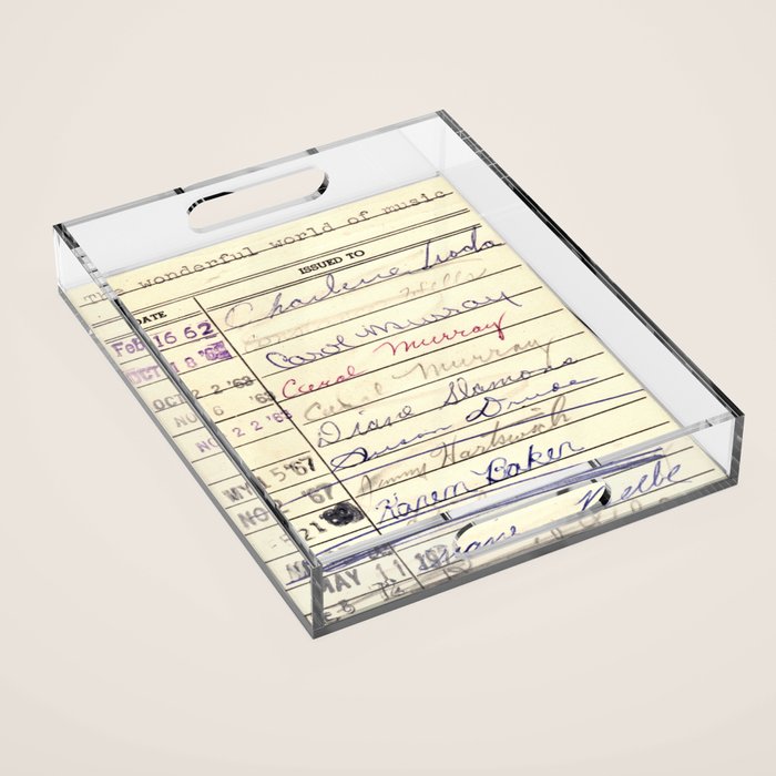 Library Card 780 The Wonderful World of Music Acrylic Tray Gallery Image 1