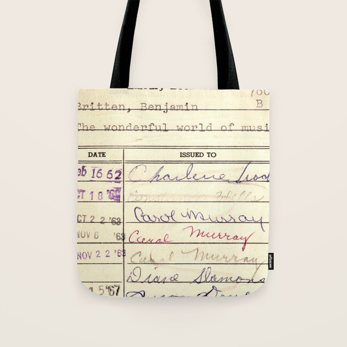 Library Card 780 The Wonderful World of Music Tote Bag Gallery Image 1