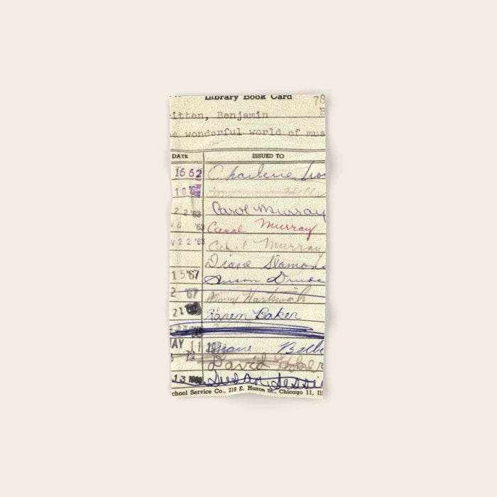 Library Card 780 The Wonderful World of Music Bath Towel Gallery Image 1