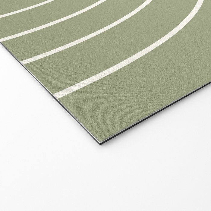 Minimal Arch LIII Earthy Sage Green Modern Geometric Lines Welcome Mat Gallery Image 2