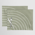 Minimal Arch LIII Earthy Sage Green Modern Geometric Lines Placemat Gallery Image 1