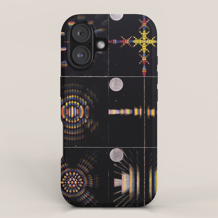 Polychromatic fringes from "Le monde physique" (1882) iPhone Case Gallery Image 1