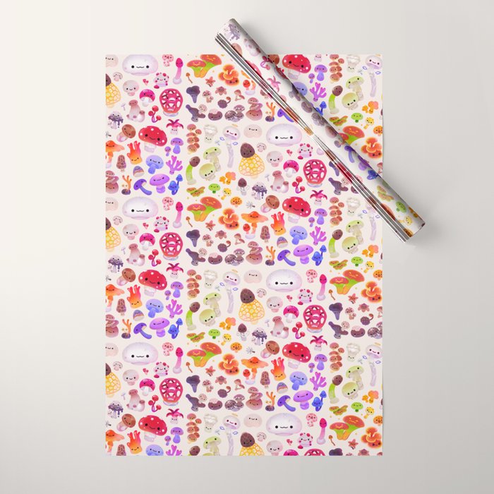 mushroom - light Wrapping Paper Gallery Image 1