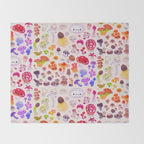 mushroom - light Throw Blanket Gallery Image 2