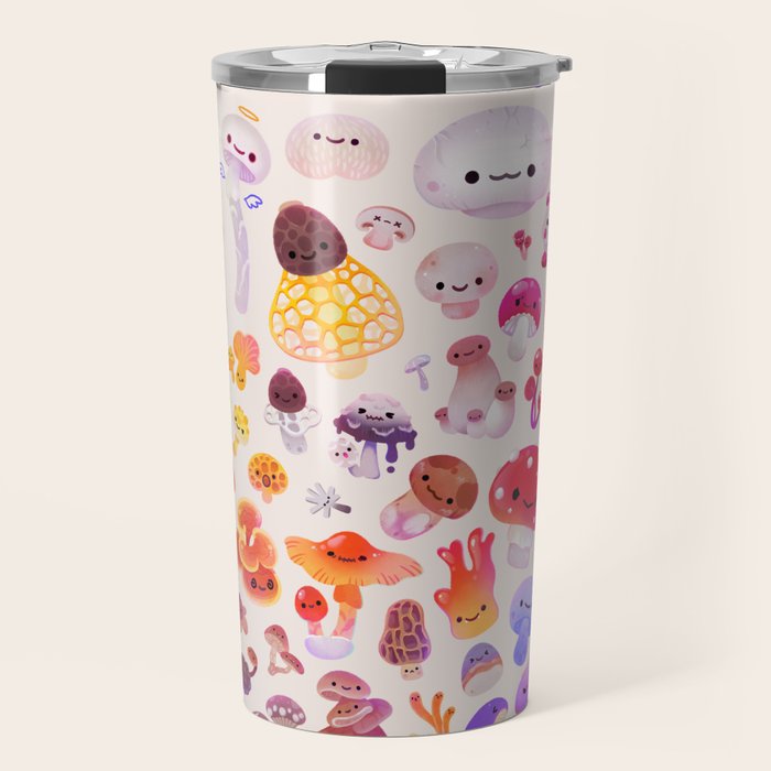 mushroom - light Travel Mug Gallery Image 1