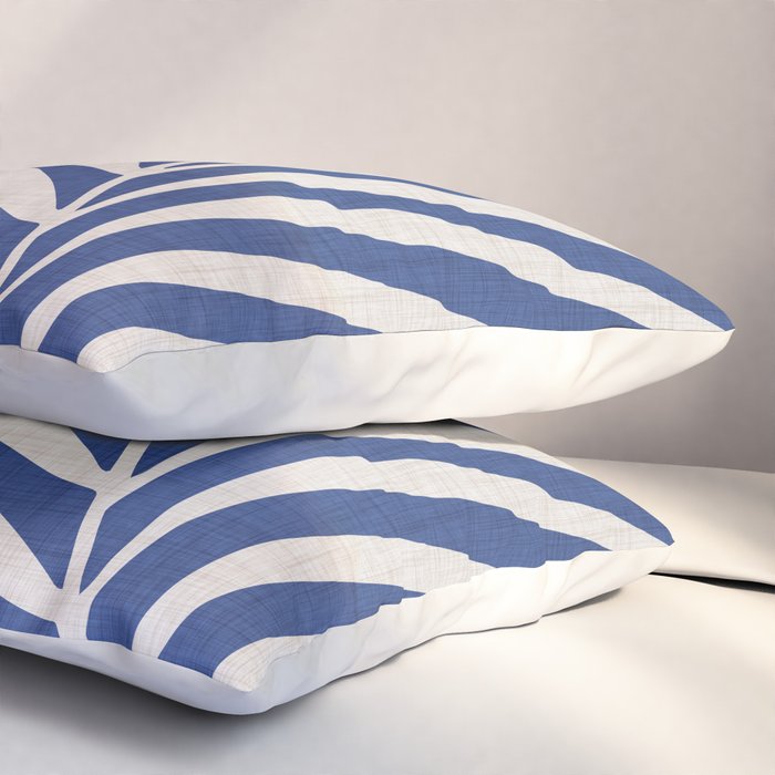 Indigo Palm Minimal Botanical Pillow Sham Gallery Image 3