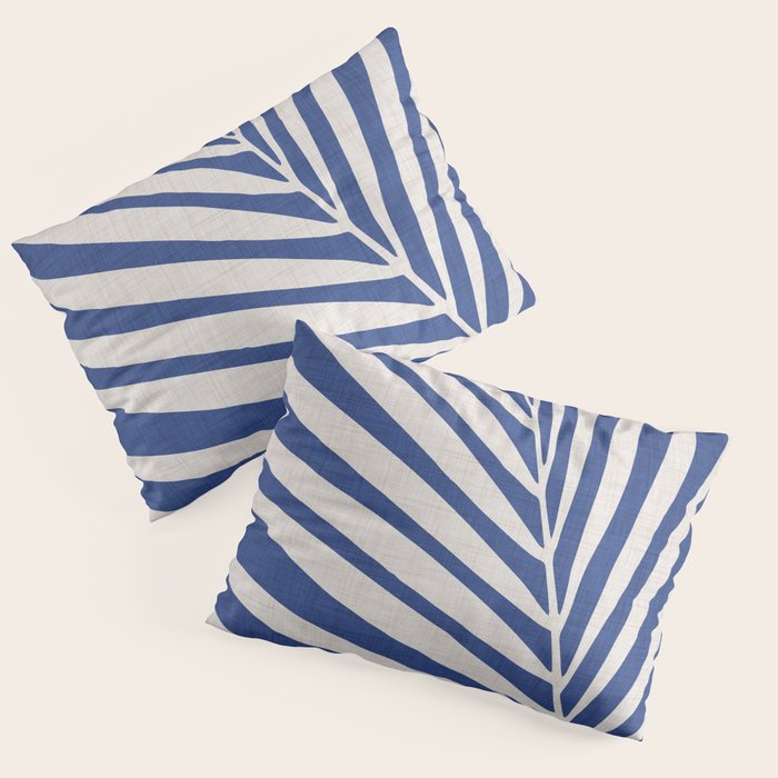 Indigo Palm Minimal Botanical Pillow Sham Gallery Image 1